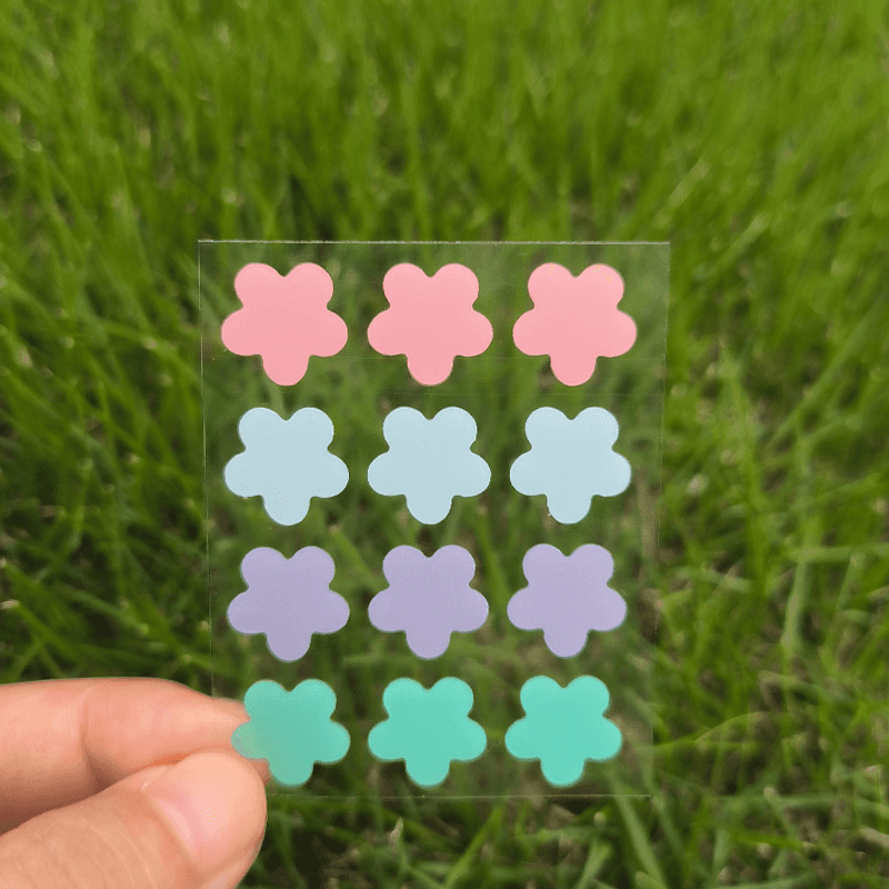 12 Flower Colored Hydrocolloid Acne Patches