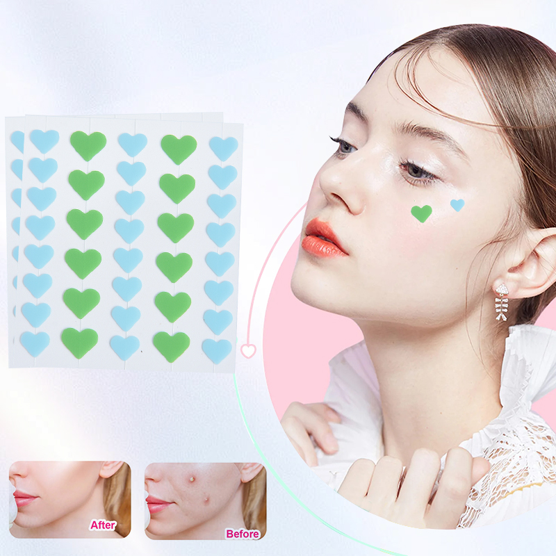 36 Pieces Of Easy-To-Tear Two-Color Love Color Hydrocolloid Acne Patches