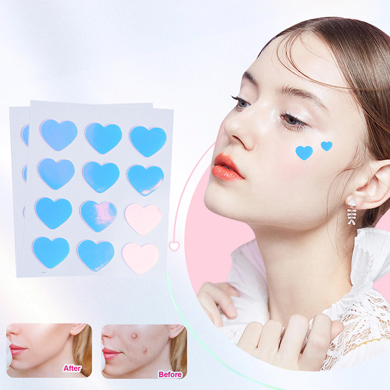 12 Capsules Of Colorful Love Hydrocolloid Acne Patches