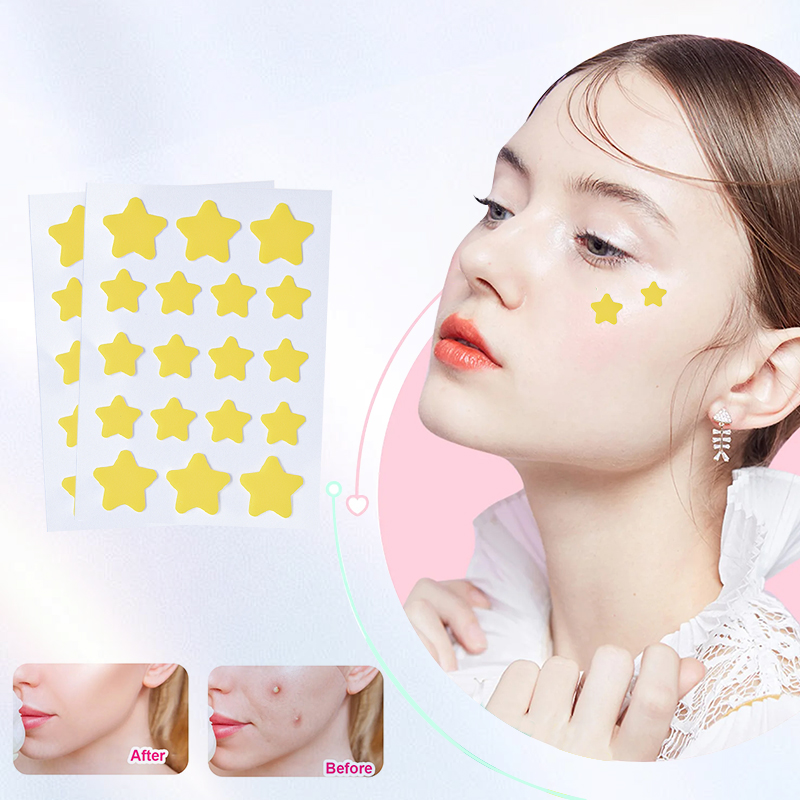 18 Yellow Star Colored Hydrocolloid Acne Patches