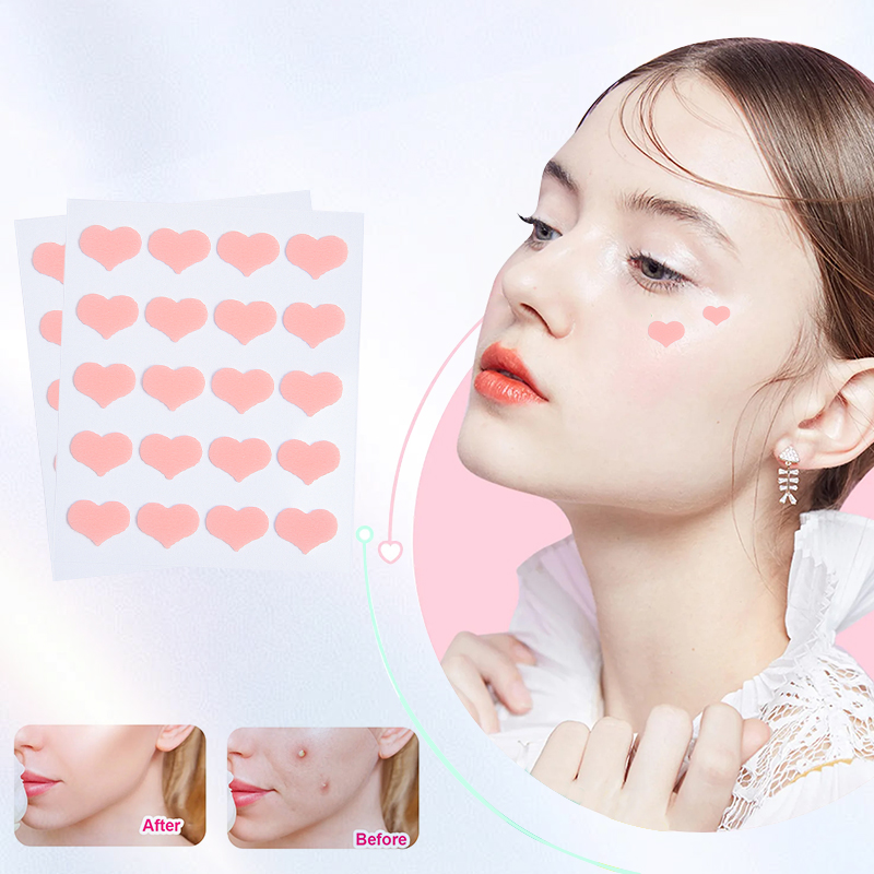 20 Pieces Of Meat Powder Love Color Hydrocolloid Acne Patch