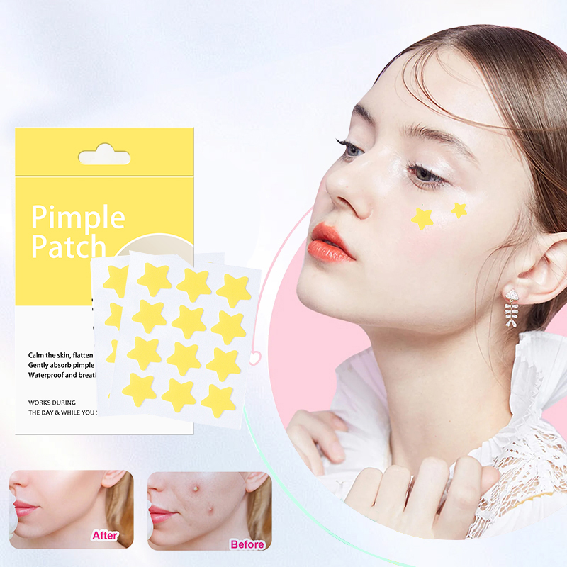 12 Yellow Star Colored Hydrocolloid Acne Patches