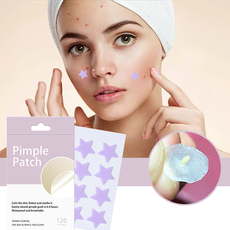 12 Purple Star Colored Hydrocolloid Acne Patches