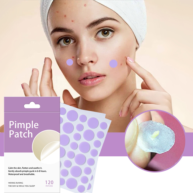 36 Purple Round Colored Hydrocolloid Acne Patches