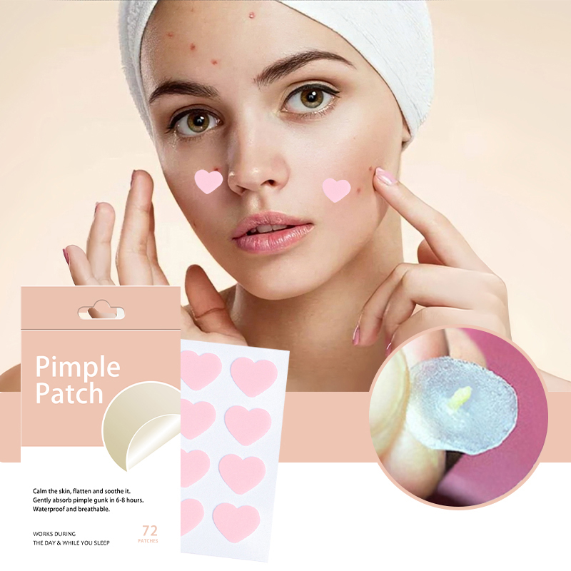 12 Rose Pink Love Color Hydrocolloid Acne Patches